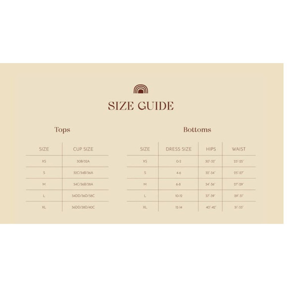 NWT Stone Fox Swim Echo Bikini Bottom, Asymmetrical Binding Detail, Tan, size XL - Picture 8 of 16